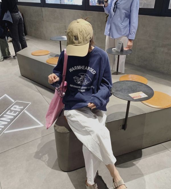 韓系印花插肩袖寬鬆慵懶風休閒上衣-5色 韓系印花插肩袖寬鬆慵懶風休閒上衣-5色