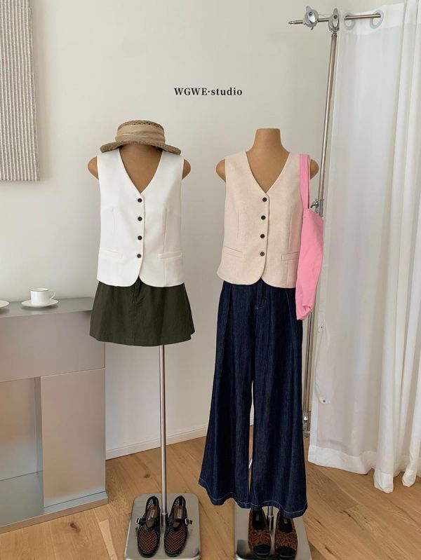 法式老錢風高級感氣質背心-2色 法式老錢風高級感氣質背心-2色