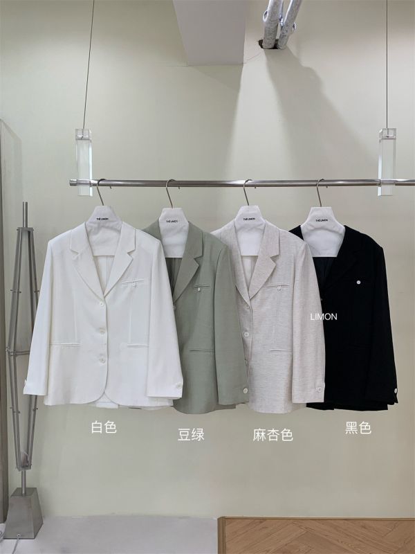 韓系冰麻氣質優雅寬鬆顯瘦西裝外套-4色 韓系冰麻氣質優雅寬鬆顯瘦西裝外套-4色