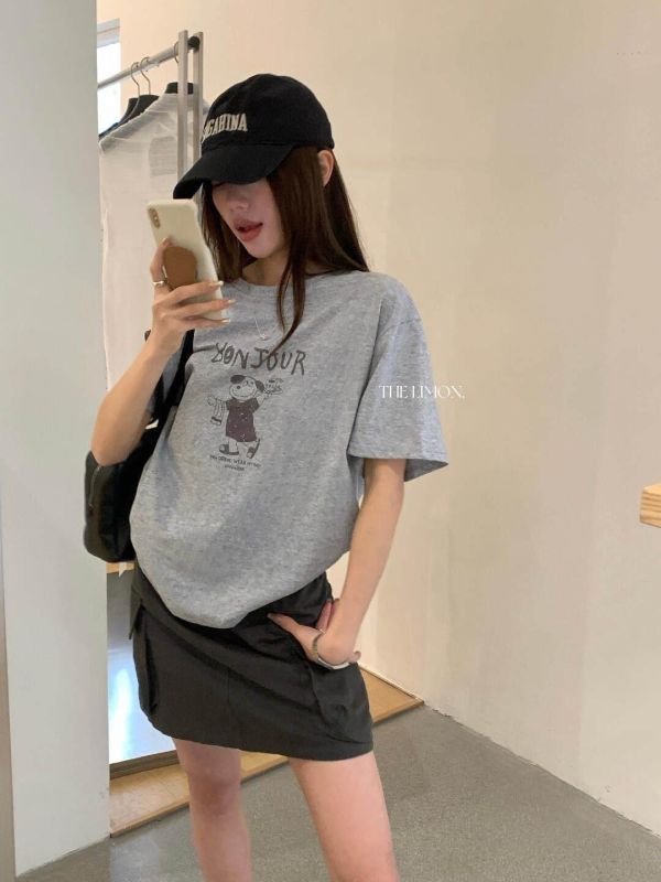 陽光字母小狗寬鬆T恤-3色 陽光字母小狗寬鬆T恤-3色