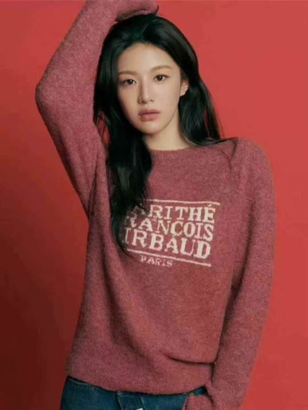 英文字母15%羊毛針織上衣-3色 英文字母15%羊毛針織上衣-3色