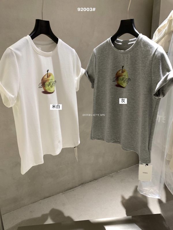 日常穿搭 趣味蘋果質感印花T恤-2色 日常穿搭 趣味蘋果質感印花T恤-2色