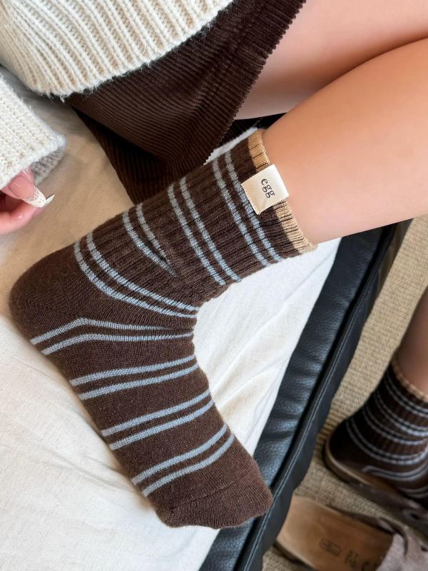 冬日氛圍感～撞色條紋襪子3色一組 冬日氛圍感～撞色條紋襪子3色一組
