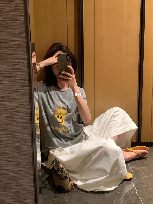 韓系簡約笑臉咖啡休閒趣味T-3色 韓系簡約笑臉咖啡休閒趣味T-3色
