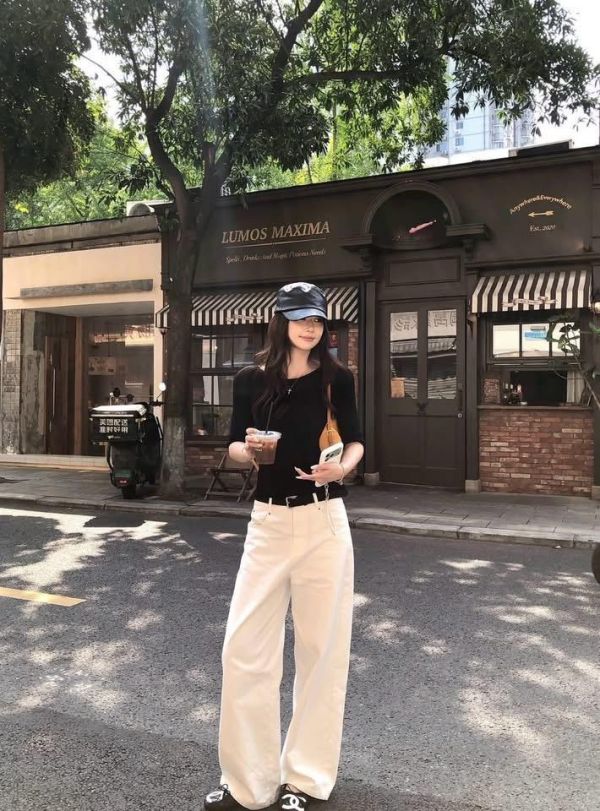 百搭復古直筒寬鬆休閒闊腿褲-3色 百搭復古直筒寬鬆休閒闊腿褲-3色
