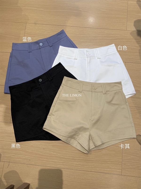 超模短褲 高腰A版顯瘦簡約休閒短褲-4色 超模短褲 高腰A版顯瘦簡約休閒短褲-4色