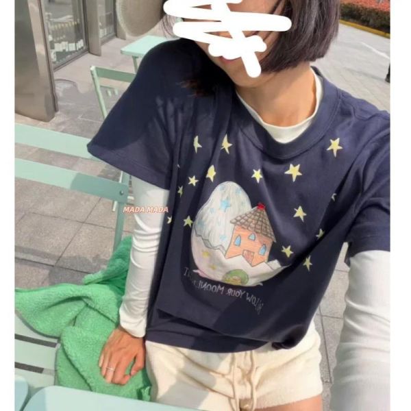 設計感手繪塗鴉小屋蛋殼T-2色 設計感手繪塗鴉小屋蛋殼T-2色