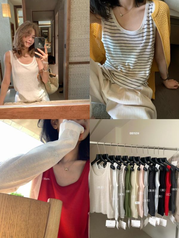 單穿疊穿都好看 透氣不勒舒適背心-12色 單穿疊穿都好看 透氣不勒舒適背心-12色