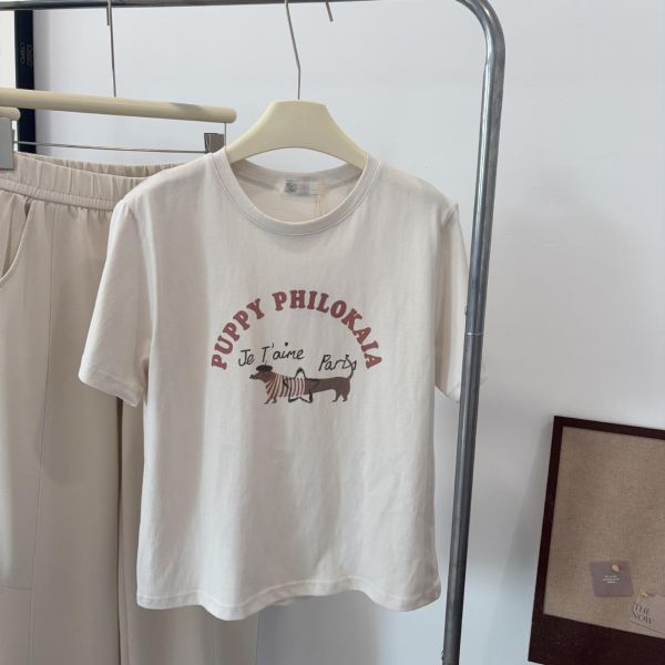 可愛狗狗印花寬鬆休閒上衣-2色 可愛狗狗印花寬鬆休閒上衣-2色