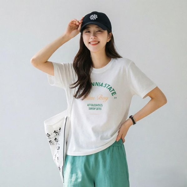 Korea  1989字母休閒T恤-2色 Korea  1989字母休閒T恤-2色