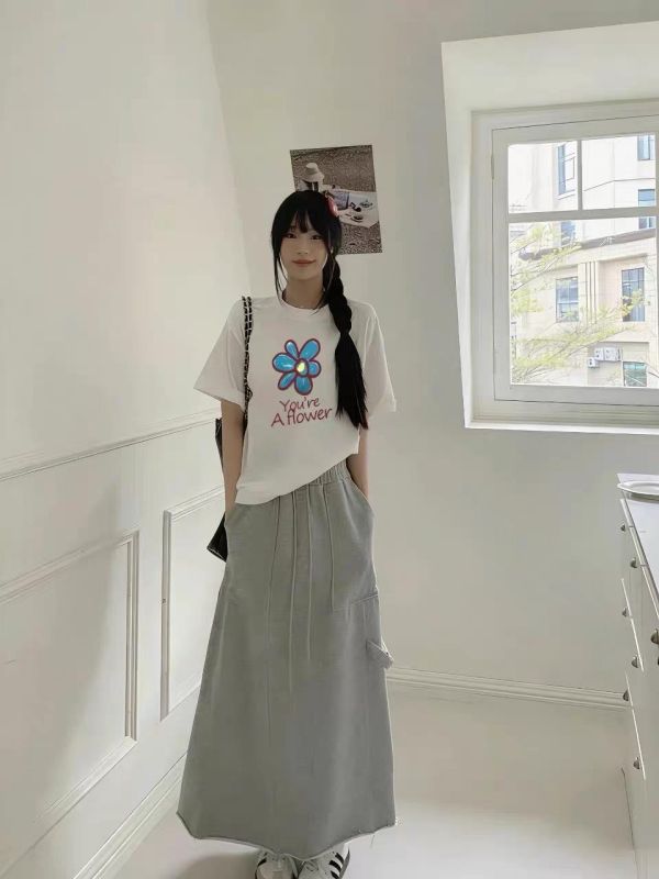 韓系復古花卉寬鬆T恤 韓系復古花卉寬鬆T恤