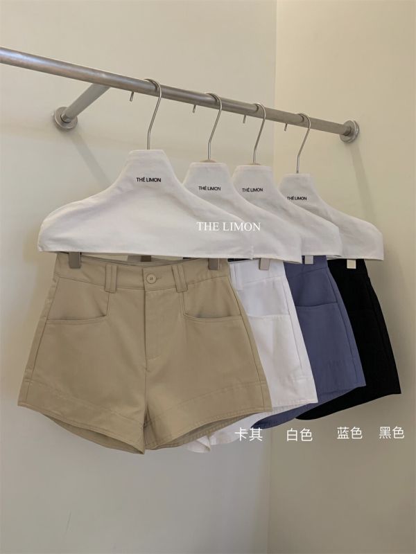 超模短褲 高腰A版顯瘦簡約休閒短褲-4色 超模短褲 高腰A版顯瘦簡約休閒短褲-4色