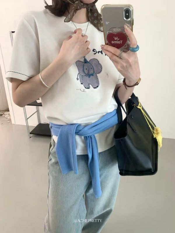 立體工藝 小象tee-2色 立體工藝 小象tee-2色