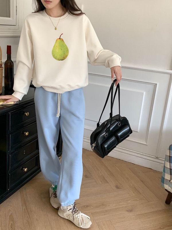 水果印花圓領好穿棉衣-5色 水果印花圓領好穿棉衣-5色