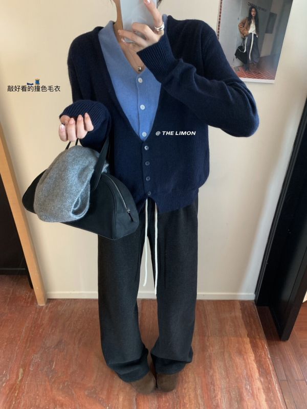 假兩件V領氛圍感  羊毛不厚重氣質針織上衣-5色 假兩件V領氛圍感  羊毛不厚重氣質針織上衣-5色