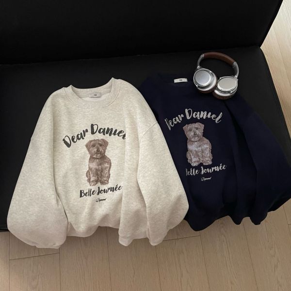 圓領日常休閒狗狗印花棉t-3色 圓領日常休閒狗狗印花棉t-3色