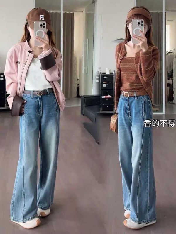 必買神好看分割牛仔寬褲 必買神好看分割牛仔寬褲