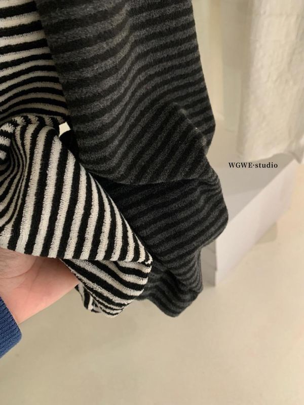 慵懶鬆弛感復古條紋垂感休閒褲-2色 慵懶鬆弛感復古條紋垂感休閒褲-2色