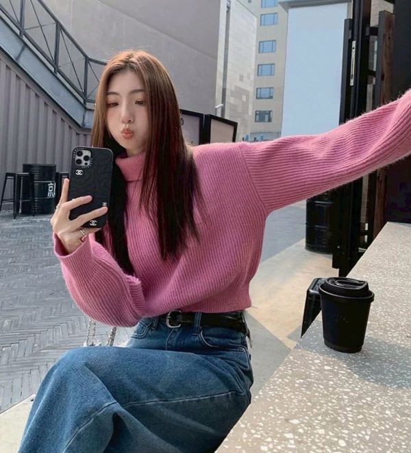 韓妞好比例高領短版氣質毛衣-4色 韓妞好比例高領短版氣質毛衣-4色