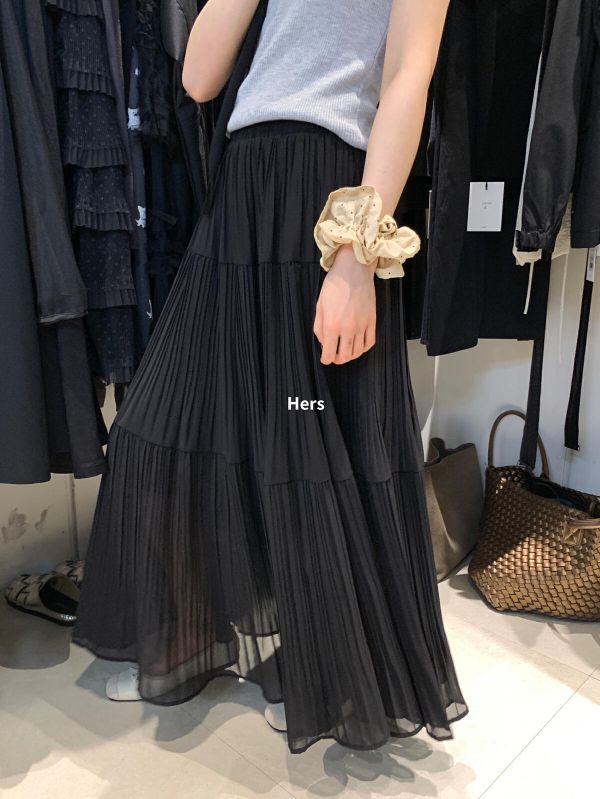 高品質簡約氣質小女人壓褶半身裙-3色 高品質簡約氣質小女人壓褶半身裙-3色