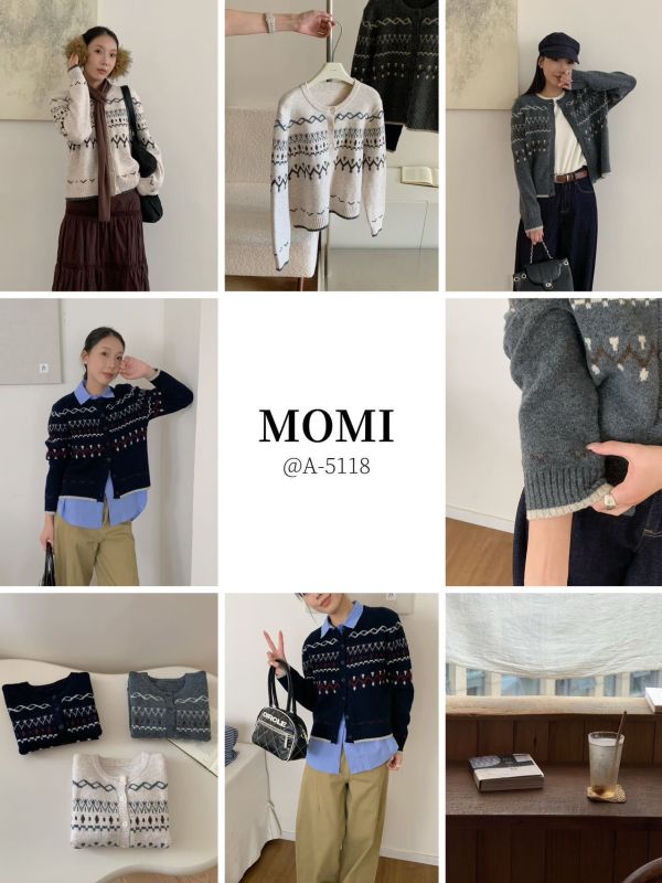 氣質文藝費爾島針織開衫-3色 氣質文藝費爾島針織開衫-3色