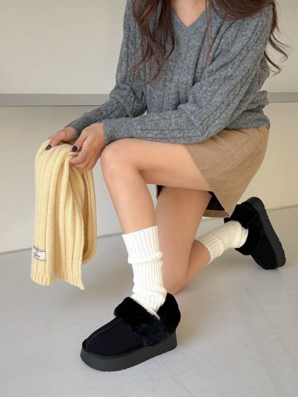 冬天就是要穿毛毛拖 厚底兩穿毛毛鞋-3色 冬天就是要穿毛毛拖 厚底兩穿毛毛鞋-3色