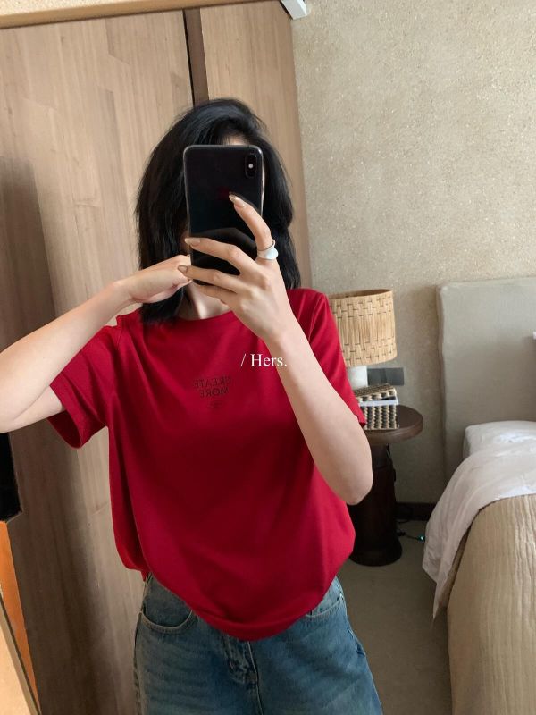 質感簡約字母印花T恤-4色 質感簡約字母印花T恤-4色