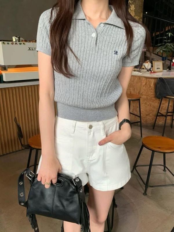 雙口袋休閒牛仔短褲-2色 雙口袋休閒牛仔短褲-2色