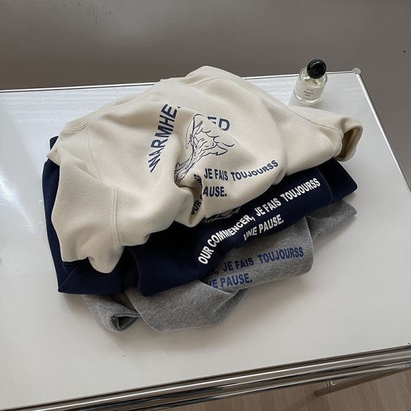 韓系印花插肩袖寬鬆慵懶風休閒上衣-5色 韓系印花插肩袖寬鬆慵懶風休閒上衣-5色