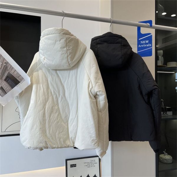 保暖連帽輕盈鋪棉寬鬆休閒外套-2色 保暖連帽輕盈鋪棉寬鬆休閒外套-2色