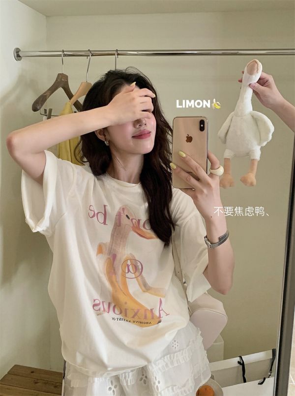 不要焦慮鴨大版T 趣味香蕉鴨上衣 不要焦慮鴨大版T 趣味香蕉鴨上衣
