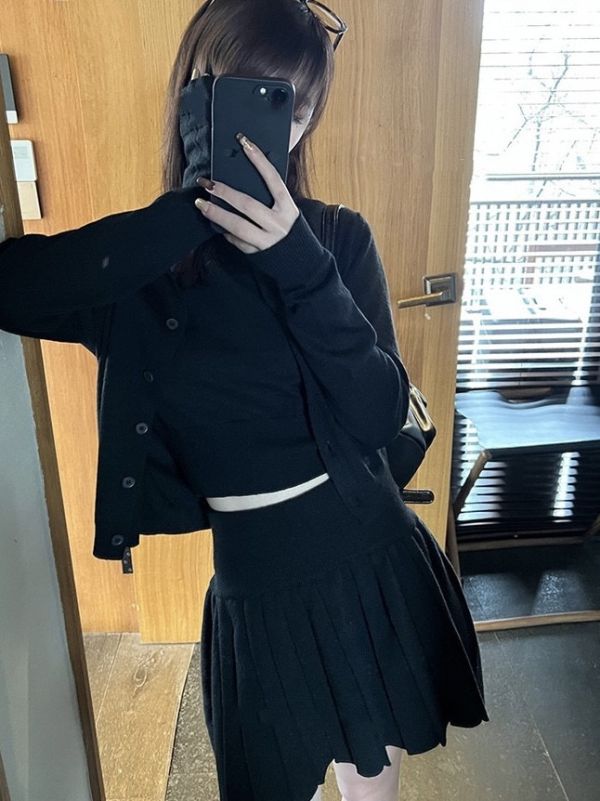 學院風氣質針織三件套-3色 學院風氣質針織三件套-3色