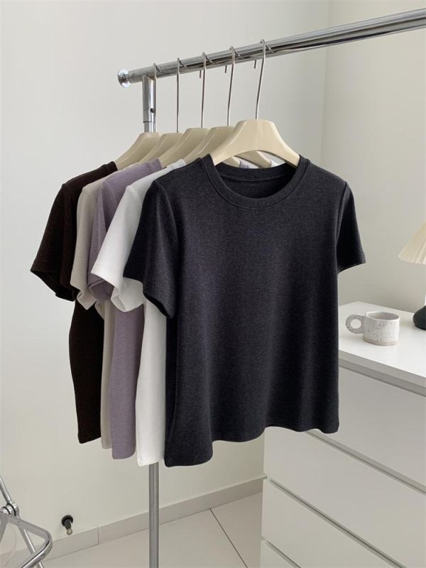 顯白香芋紫～垂感竹節棉純色T-5色 顯白香芋紫～垂感竹節棉純色T-5色