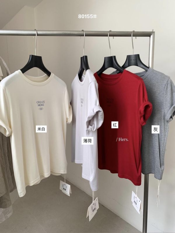 質感簡約字母印花T恤-4色 質感簡約字母印花T恤-4色