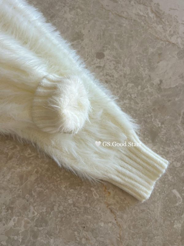 法式溫柔氣質仿水貂絨開衫保暖毛衣-2色 法式溫柔氣質仿水貂絨開衫保暖毛衣-2色