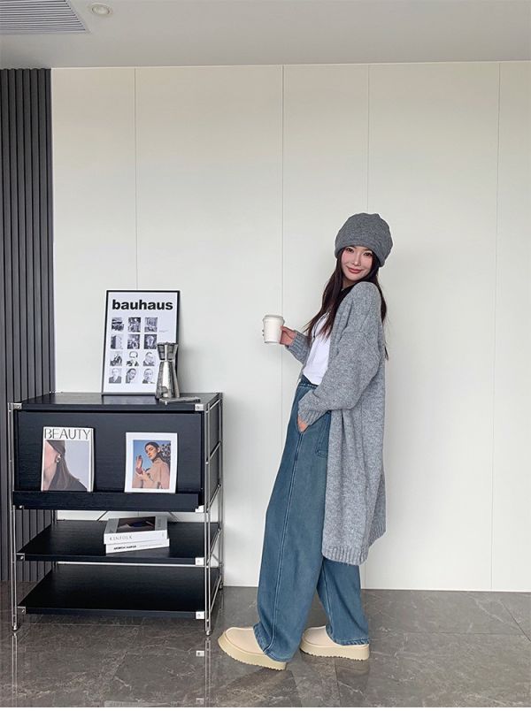 加厚加絨萊賽爾牛仔彎刀褲休閒直筒褲 加厚加絨萊賽爾牛仔彎刀褲休閒直筒褲