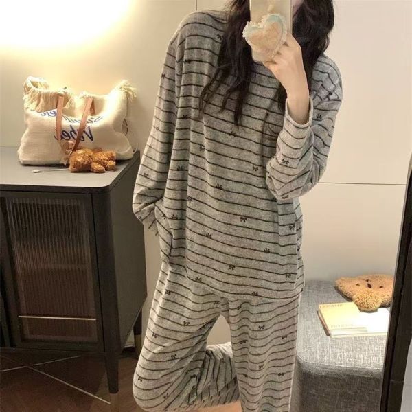 秋冬條紋居家套裝 秋冬條紋居家套裝