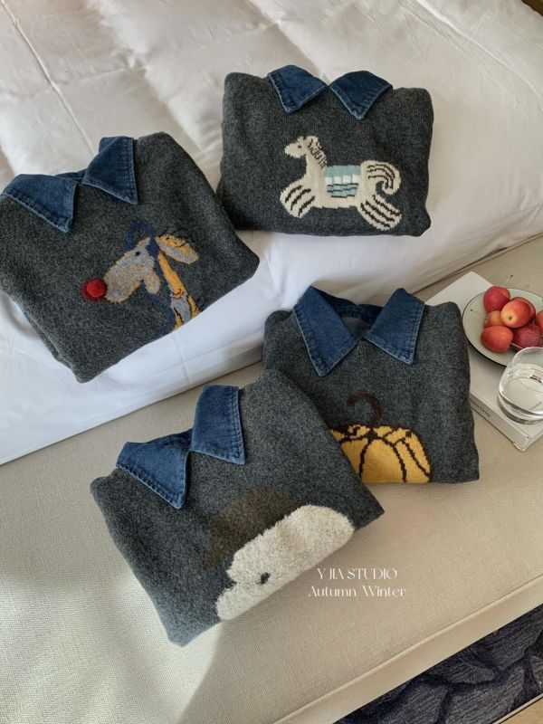 韓系疊穿背心+寬鬆休閒牛仔襯衫兩件套-4樣式 韓系疊穿背心+寬鬆休閒牛仔襯衫兩件套-4樣式