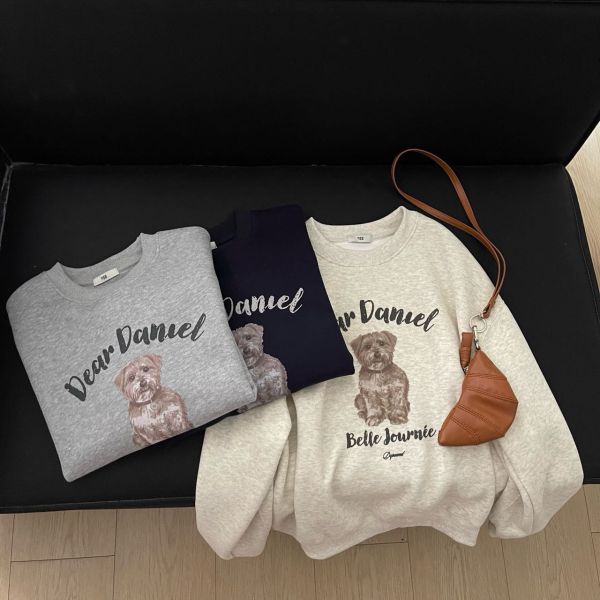 圓領日常休閒狗狗印花棉t-3色 圓領日常休閒狗狗印花棉t-3色