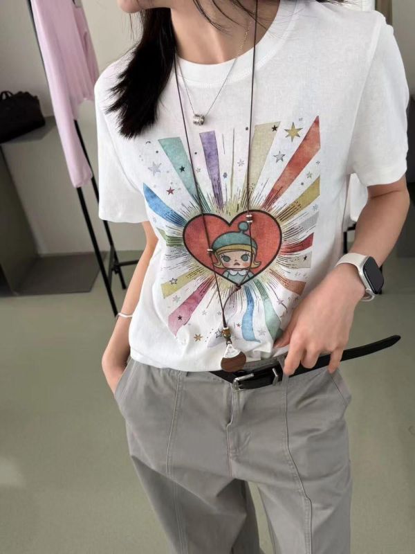 彩虹茉莉造型印花T恤-2色 彩虹茉莉造型印花T恤-2色