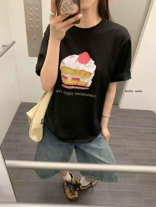 寬版蛋糕油畫棉tee-3色 寬版蛋糕油畫棉tee-3色