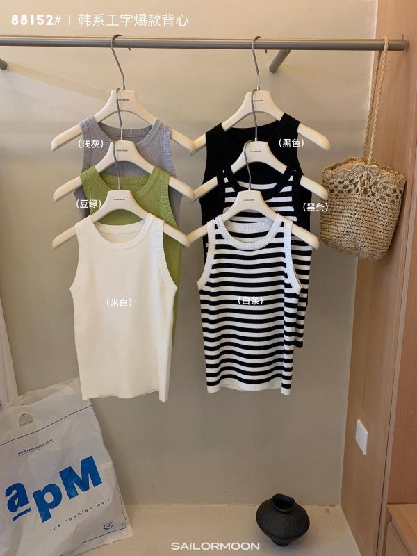 休閒風清新設計感無袖針織背心-6色 休閒風清新設計感無袖針織背心-6色