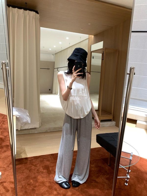 顯瘦垂感面膜冰感抽繩長褲-3色 顯瘦垂感面膜冰感抽繩長褲-3色