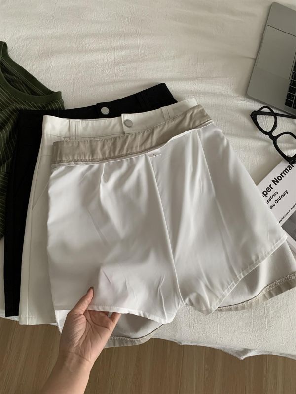 氣質天絲棉 防走光顯瘦超好搭短裙-3色 氣質天絲棉 防走光顯瘦超好搭短裙-3色