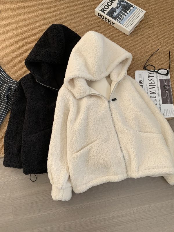 厚實雙面羊羔毛鬆弛感拉鏈毛衣外套-2色 厚實雙面羊羔毛鬆弛感拉鏈毛衣外套-2色