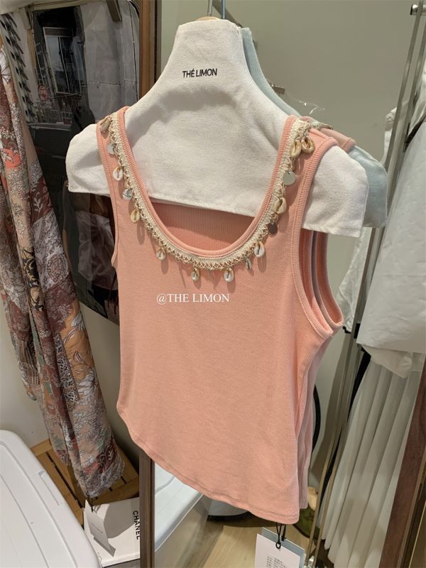 夏季貝殼修身吊帶背心-4色 夏季貝殼修身吊帶背心-4色