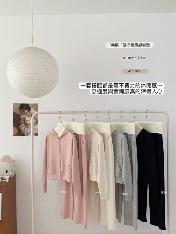韓系輕呼吸柔感套裝 不軟塌鬆弛感套裝-4色 韓系輕呼吸柔感套裝 不軟塌鬆弛感套裝-4色