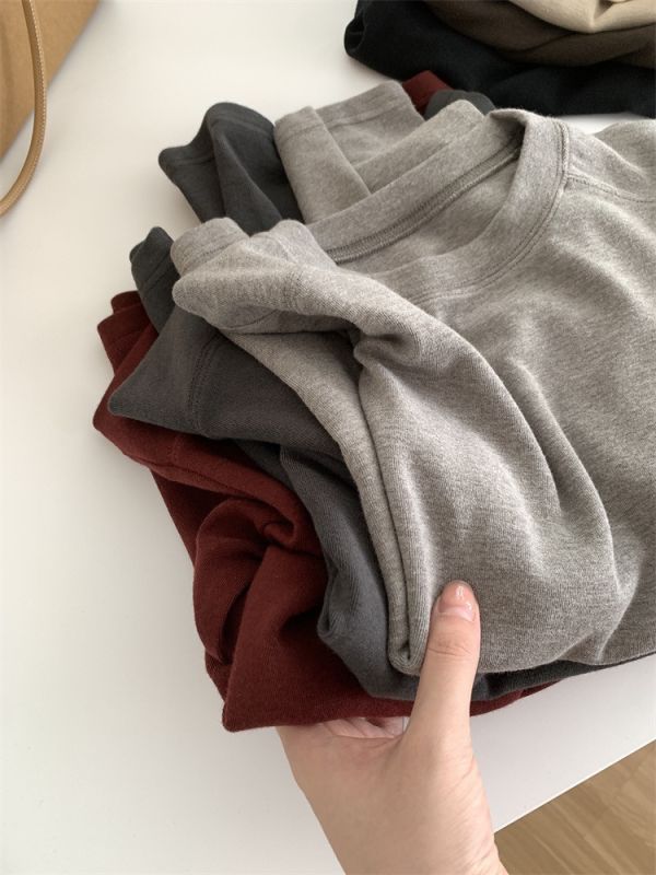 柔糯親膚好穿設計感正肩保暖打底上衣-8色 柔糯親膚好穿設計感正肩保暖打底上衣-8色