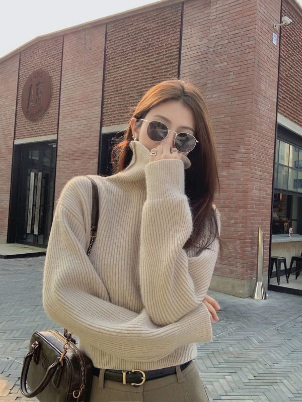 韓妞好比例高領短版氣質毛衣-4色 韓妞好比例高領短版氣質毛衣-4色