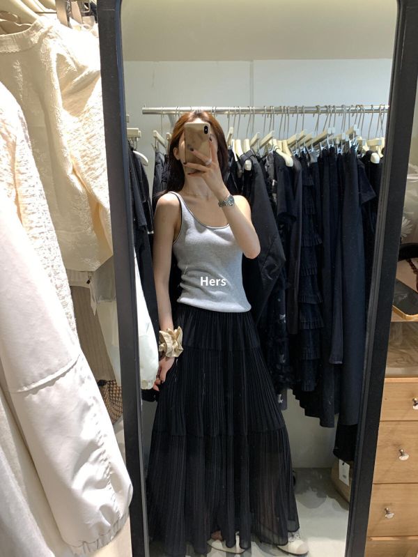 高品質簡約氣質小女人壓褶半身裙-3色 高品質簡約氣質小女人壓褶半身裙-3色